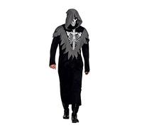 Boland - Costume per adulti Guardiano scheletro, tuta con cappuccio e maschera, varie taglie, uomo con falce, carnevale, festa a tema, Halloween