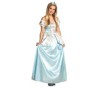 Boland - Costume per adulto Principessa Maribel, azzurro, argento e bianco, set per, corona e vestito, ideale per festa in maschera, carnevale, festa in maschera