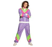 Boland - Costume da Adulto Tuta Anni '80 con Tasche, Giacca e Pantaloni, Varie Taglie, Tuta da Campeggio, Tuta da Jogging, Tuta Assi, Stile retrò, Costume di Gruppo, Festa a Tema, Carnevale