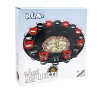 Boland Drinking Game (Set 16 Bicchierini Vetro, 1 Roulette Ø30cm, 2 Palline), Colore Nero, Rosso, 30850