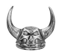 Boland Elmetto vichingo a forma di teschio, con corna e dettagli a teschio, accessorio per costume di Halloween per adulti, travestimento, cosplay e feste a tema