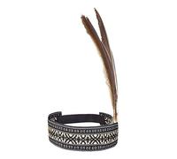 Boland 44092 Stirnband Indianerin - Fascia per capelli indiana, colore beige/nero, misura standard