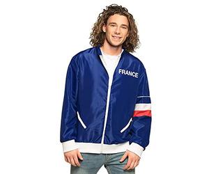 Boland - Giacca da allenamento Francia, taglie assortite, per uomini, paesi, bandiera, tuta da jogging, stile retrò, sportivi, costume di gruppo, campionati europei, feste a tema, carnevale