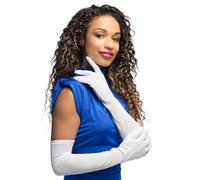 Boland - Guanti Los Angeles, extra lunghi, in tessuto lucido, pop star, costume Hollywood, accessorio per carnevale, festa a tema o JGA