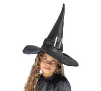 Boland Kendra 00157, Cappello di Streghetta per bambini, Nero, 52-54 cm | Cappello per costume da strega, Carnevale, Halloween, fiaba, mago e festa a tema