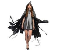 Boland - Mantello cupo da vampira | Mantello da vampiro con frange e cappuccio per Halloween, carnevale e feste a tema