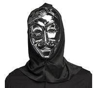Boland - Maschera a specchio con cappuccio, maschera horror per carnevale, accessorio per costumi di carnevale, maschera di Halloween