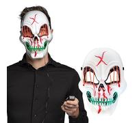 Boland - Maschera LED, maschera con luce, maschera horror per carnevale, accessorio per costumi di carnevale, maschera di Halloween