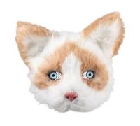 Boland - Mezza maschera in peluche, taglia unica, maschera per il viso, maschera animale, maschera di pelliccia, accessorio, costume, travestimento, carnevale, festa in maschera