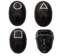 Boland - Maschera triangolo, quadrato, cerchio o leader, 4 motivi da scegliere, soldato, guardia, giocatore, maschera facciale, maschera gioco coreano, gioco, costume, carnevale, festa a tema