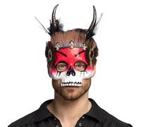 Boland - Maschera Voodoo, maschera da teschio, accessorio per costumi, carnevale, feste a tema e Halloween