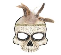 Boland - Mezza maschera Voodoo, maschera horror per costumi, Halloween e carnevale, sciamano, guaritore della fede