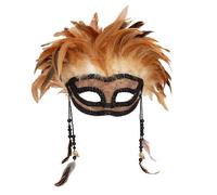 Boland - Mezza maschera Voodoo, maschera horror per costumi, Halloween e carnevale, sciamano, guaritore della fede