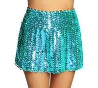 Boland - Minijupe avec paillettes, taille unique pour adultes, ceinture élastique, disco, costume, carnaval, fête déguisée