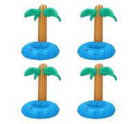 Boland- Opblaasbare bekerhouder 4 stuks Portabicchieri Gonfiabile a Forma di Palma, Multicolore, Eén maat voor iedereen, 07435