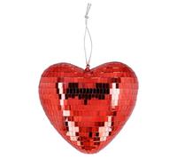 Boland - Palla da discoteca a cuore lucida, 19 cm, decorazione per festa a tema disco fever, decorazione da appendere per matrimonio o Capodanno