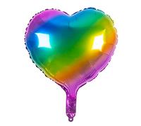 Boland-22303 Palloncino a Forma di Cuore, Colore Arcobaleno, 22303