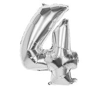 Boland - Palloncino a Forma di Numero, Argento 86 cm, con Numeri, Numero, Palloncino, Aria, Compleanno, Anniversario
