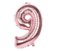 Boland - Palloncino in pellicola, misura 86 cm, oro rosa, palloncino con numeri, palloncini, aria, compleanno, anniversario, anniversario, anno di vita, festa a sorpresa, compleanno dei bambini, decorazione