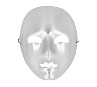 Boland- Pantomime Mask Clown, Tinta Unita, Argento, taglia unica, 00183