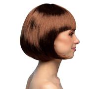 Boland - Parrucca da cabaret, mezza lunga, bob con frange, capelli sintetici, acconciatura, festa a tema, carnevale, festa in maschera, costume