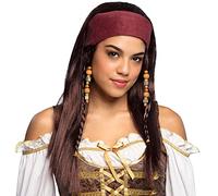 Boland- Babbo Natale Parrucca per Adulti Pirata Trinity con Bandana, Colore Marrone, Taglia Unica, 85741