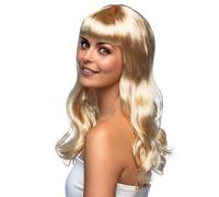 Boland - Parrucca Chique, capelli sintetici lunghi e lisci con frange, acconciatura, EM, Coppa del Mondo, accessorio, costume, accessori, festa a tema, carnevale