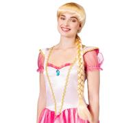 Boland - Parrucca Rosalinde con lunga treccia laterale | Acconciatura da principessa con frangia, capelli lunghi, adatta a costumi di carnevale, principesse, fiabe