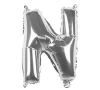 Boland Quadra Palloncino con Lettera N, Colore Argento, N, PN281