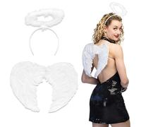 Boland - Set costume per adulti, cerchietto e ali, costume di carnevale per feste a tema, Halloween, carnevale, Natale