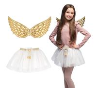 Boland - Set di costumi da angelo per bambini, ali e gonna, costume in maschera per feste a tema, Halloween, carnevale e Natale
