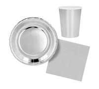 Boland - Set da 12, tovagliette, piatti, tovaglioli e bicchieri di carta per compleanni, Capodanno e celebrazioni