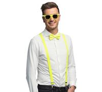 Boland - Set di costumi 3 pezzi, set di accessori con bretelle, occhiali e papillon, per festival, JGA, carnevale e feste a tema (Confezione da 2)