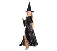Boland - Set di costumi da strega magica per bambini, abito lungo con cappello, vestito in maschera per carnevale, halloween o festa a tema