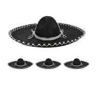 Boland - Sombrero per adulti, set da 4 pezzi, cappello messicano per costumi, carnevale, feste a tema, copricapo