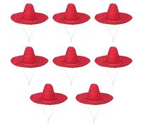 Boland - Sombrero Puebla, 8 Pezzi in Un Set, Diametro 49 cm, Costume Messicano, Cappello da Sole, Accessorio per Costume di Carnevale