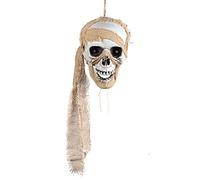 Boland 73045 - Pirata da appendere, dimensioni 53 cm, occhi luminosi, con batterie, teschio pirata, decorazione da appendere, Halloween, Carnevale, festa a tema