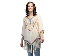 Boland - Túnica boho, blusa para mujer, top para carnaval, verano o para el día a día, camisa para look ibicenco