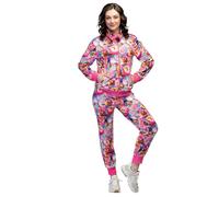 Boland - Tuta da ginnastica costume da donna, palla da discoteca, outfit anni '80, tuta da jogging per carnevale, festa