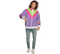 Boland - Costume per adulti Top tuta anni '80 con tasche per tuta da campeggio, tuta da jogging, tuta assi, stile retrò, costume di gruppo, motto party, carnevale