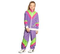 Boland - Costume bambino anni '80 tuta con tasche, giacca e pantaloni, varie taglie, tuta da campeggio, tuta da jogging, tuta assi, stile retrò, costume di gruppo, festa a tema, carnevale