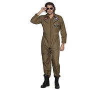 Boland - Tuta da pilota di jet | Costume con cerniera per il Carnevale e le feste a tema