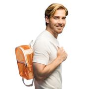 Boland - Zaino trasparente neon con spallacci regolabili, 2 scomparti con cerniera, borsa per festival, costumi e feste a tema