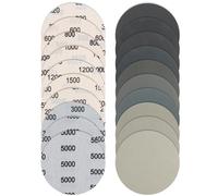 Bolatus 36 dischi abrasivi da 125 mm, tamponi abrasivi rotondi con gancio e anello a umido e a secco 320 600 800 1000 1200 1500 2000 3000 4000 5000 Grana per legno, metallo, lucidatura automobilistica