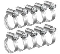 Bolatus Fascette stringitubo regolabili da 10-16 mm, 10 pezzi, in acciaio inox, per fissare raccordi e tubi del gas