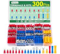 Bolatus Set 300 capicorda 0,5-6,0 mm², connettori piatti, terminali a forcella e ad anello, connettori a compressione per auto, manicotti piatti