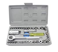 BOLAXHCA 40 Pezzi di Strumenti per Riparazioni Auto, Strumenti Montati su Auto, Strumenti di Riparazione, Chiave Combinata per Presa di Emergenza