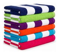 BolBom*S Telo mare in 100% cotone a righe cabana, dimensioni 76,2 x 152,4 cm, ad asciugatura rapida, ad alta assorbenza, per spiaggia, bagno, viaggi, nuoto, piscina, yoga, hotel, feste, ospiti e