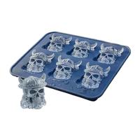 Bold 3D Skull Ice Cubes, 6-Cavity Silicone Skeleton Skull Shaped Ice Tray | Food-Grade Flexible Mold For Drinks, Parties, DIY Soap, Candle & Resin Craft Gift
