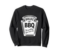 Bold AF BBQ Confident Boss Top Manager Ketchup Felpa